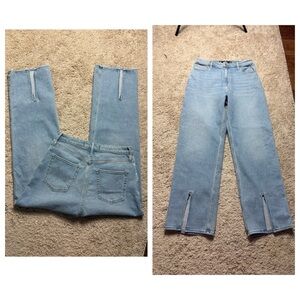 Hollister Women's Sz 29 Ultra high rise Dad jeans wide leg vintage stretch blue